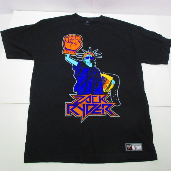 Zack Ryder WWWYK Men's Short Sleeve T-Shirt, Size M Black Lady Libery - Picture 1 of 3